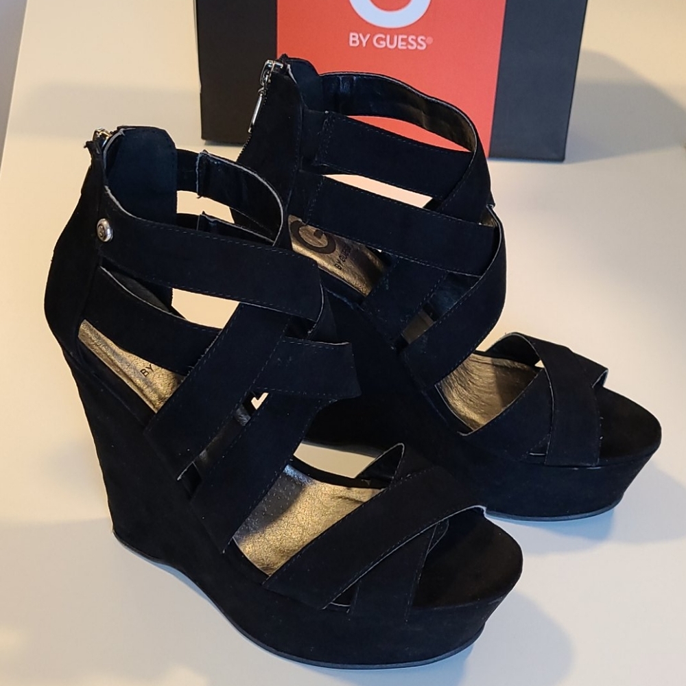G by Guess platform wedge sandals